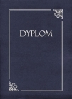 Teczki granatowe ze srebrn ramk i napisem "Dyplom"