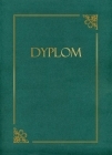 Teczki zielone ze zot ramk i napisem "Dyplom"